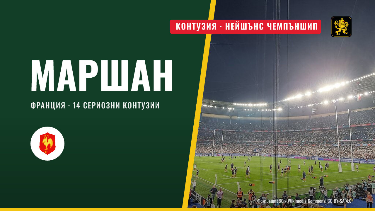 Франция влиза в Нейшънс чемпиъншип с 14 сериозни контузии