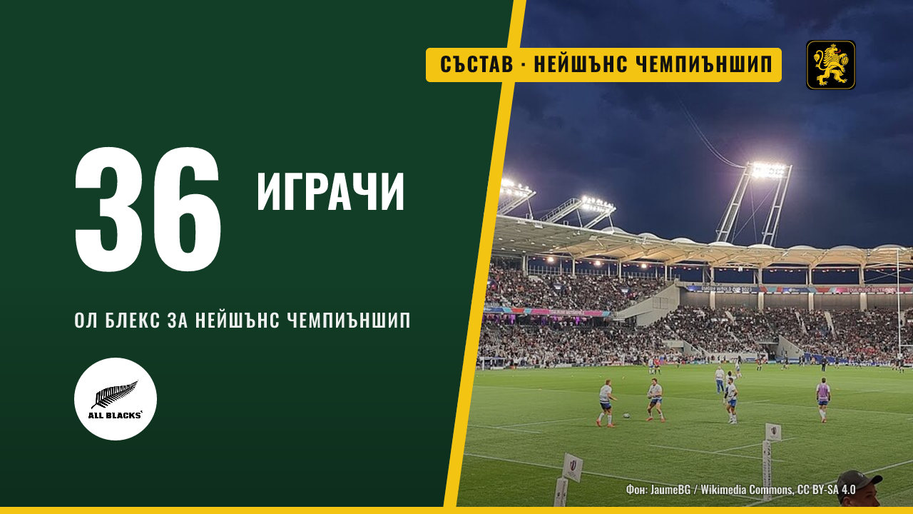 Ол Блекс обявиха състав за Нейшънс чемпиъншип с 36 играчи